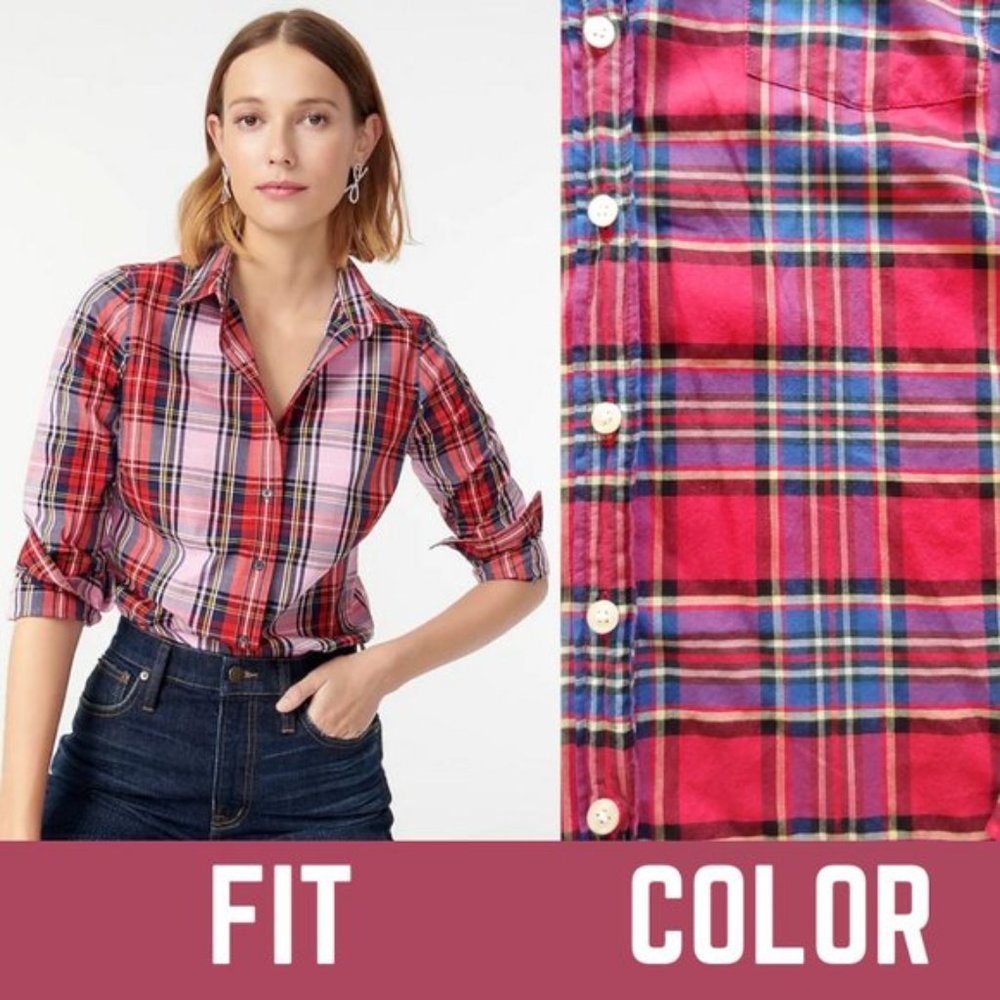 J.Crew Factory Tartan Button-Up Perfect Shirt